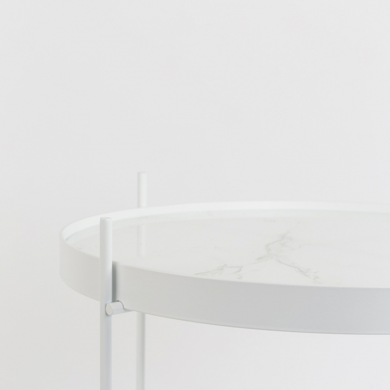 Zuiver Cupid Marble bijzettafel White 43