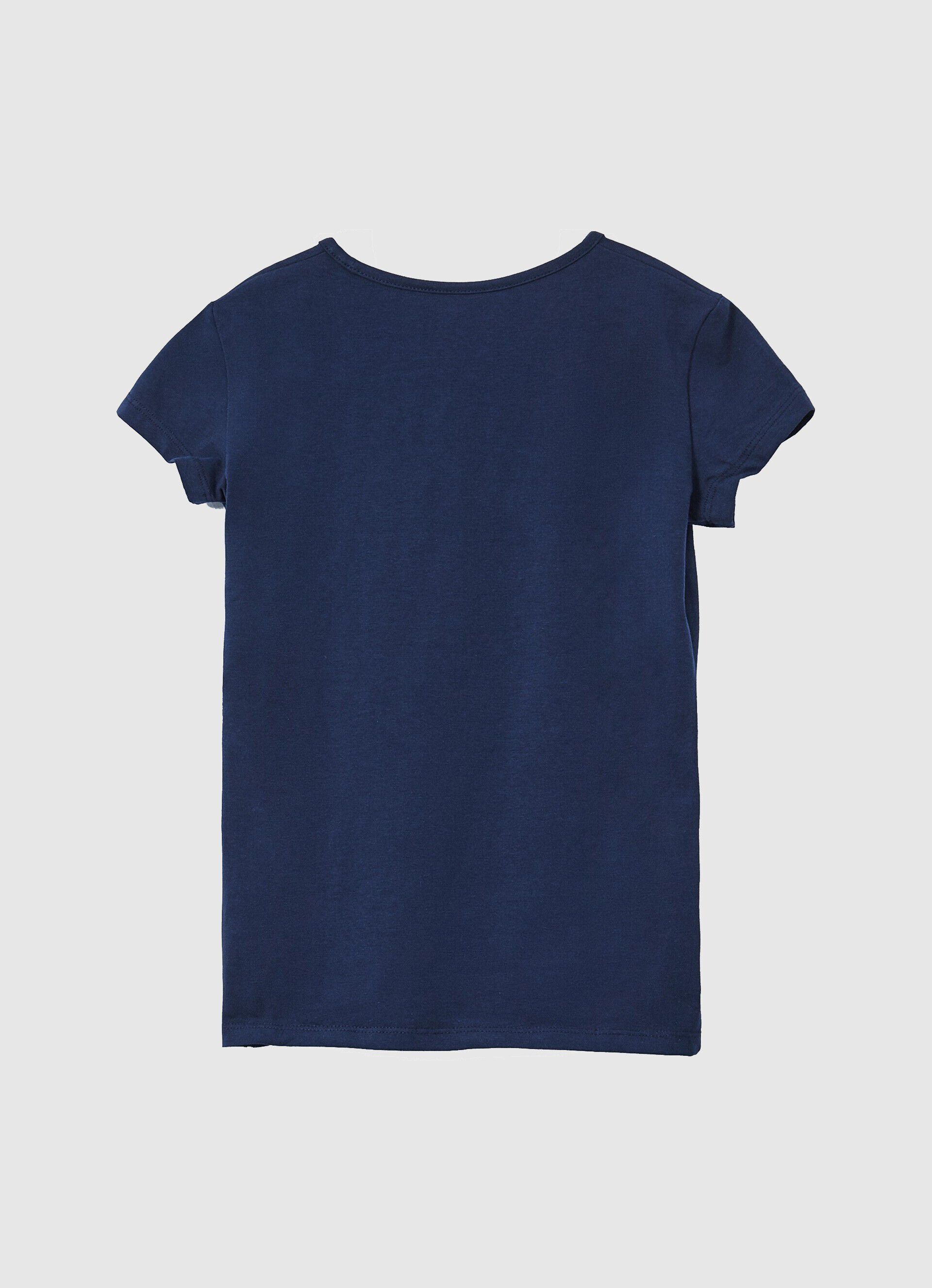 Camiseta com logo e detalhes em glitter - azul dulwich