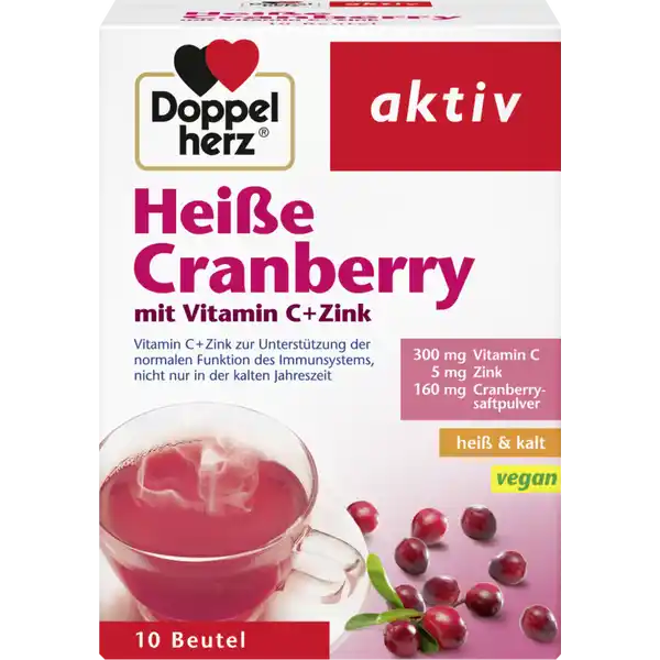 Heiße Cranberry mit Vitamin C + Zink
