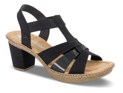 Rieker Sandal Sort 665K3-00