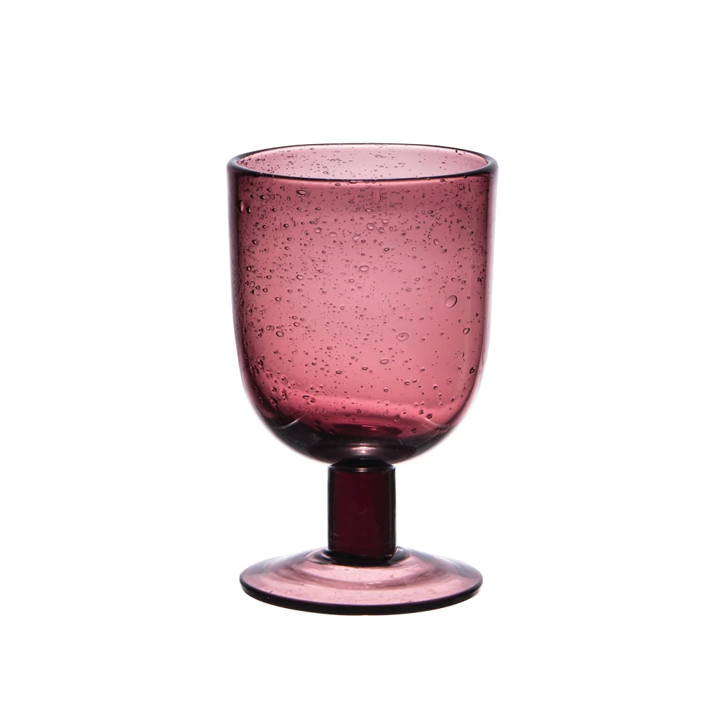Verre à pied 28 cl Luberon bullé violet (lot de 6) Table passion