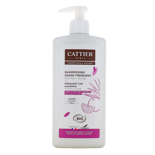 Shampooing à l'aloe vera et à l'orange Cattier - Cheveux secs
