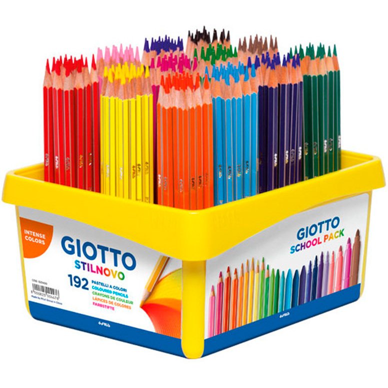 Crayon couleur giotto stilnovo schoolpack de 192    assortis