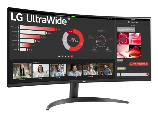 LG UltraWide 34WR50QK-B - LED-skærm - kurvet - 34