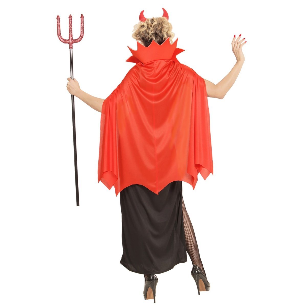 Halloween Jurk Rood Zwart Dames Duivel