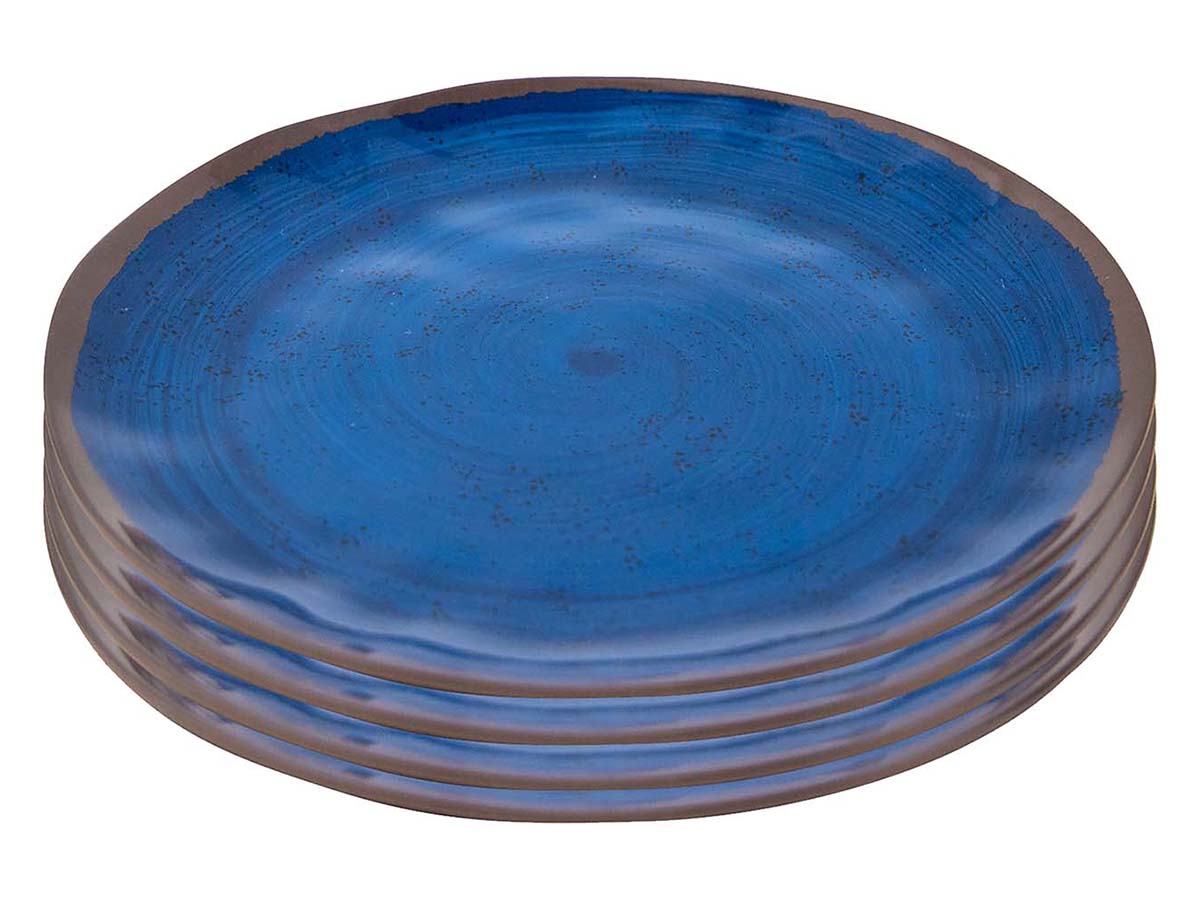 Bo-Camp Halo set van 4 melamine dinerborden - Blue