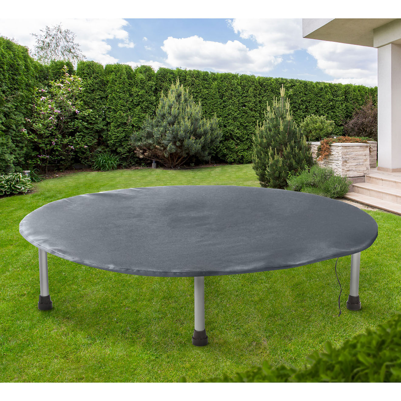 Pratik Garden Housse de protection pour trampoline grise - D.430 cm