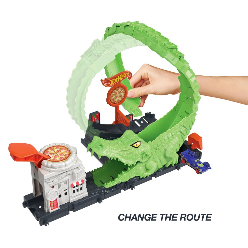 Hot Wheels City Gator Loop Attack Spielset