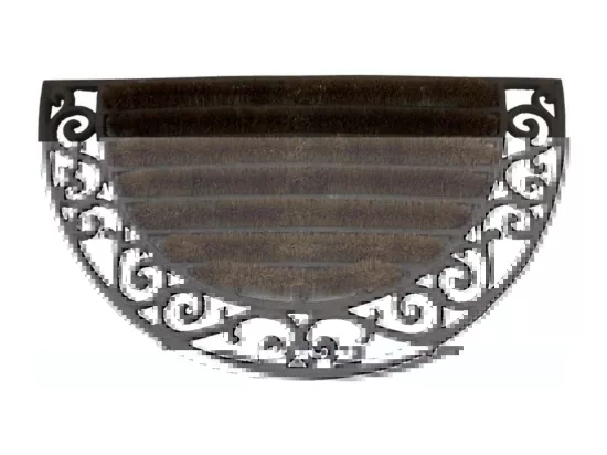 Paillasson extérieur entrée résistant pluie fonte coco marron 68cm