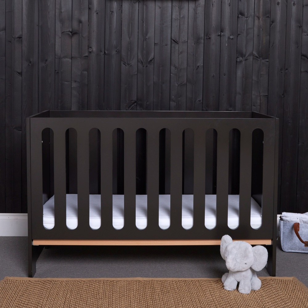 Baby Elegance Tom Kinderbett Schwarz/Naturbuche