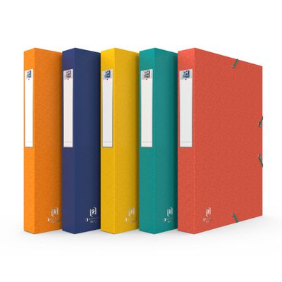 Oxford Bicolor Recyc+ - Boîte de classement carton - dos 35 mm - disponible dans différentes couleurs