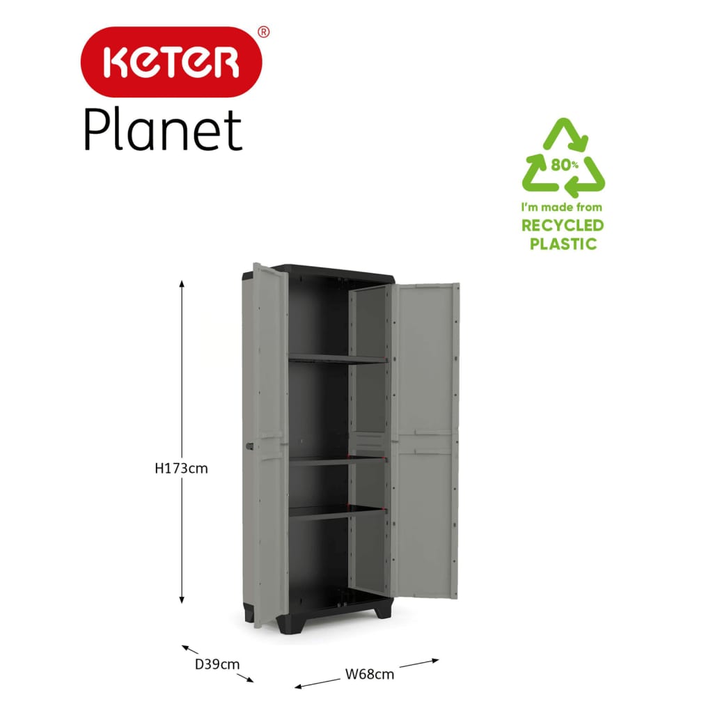 Keter Planet Opbergkast hoog - 3 planken
