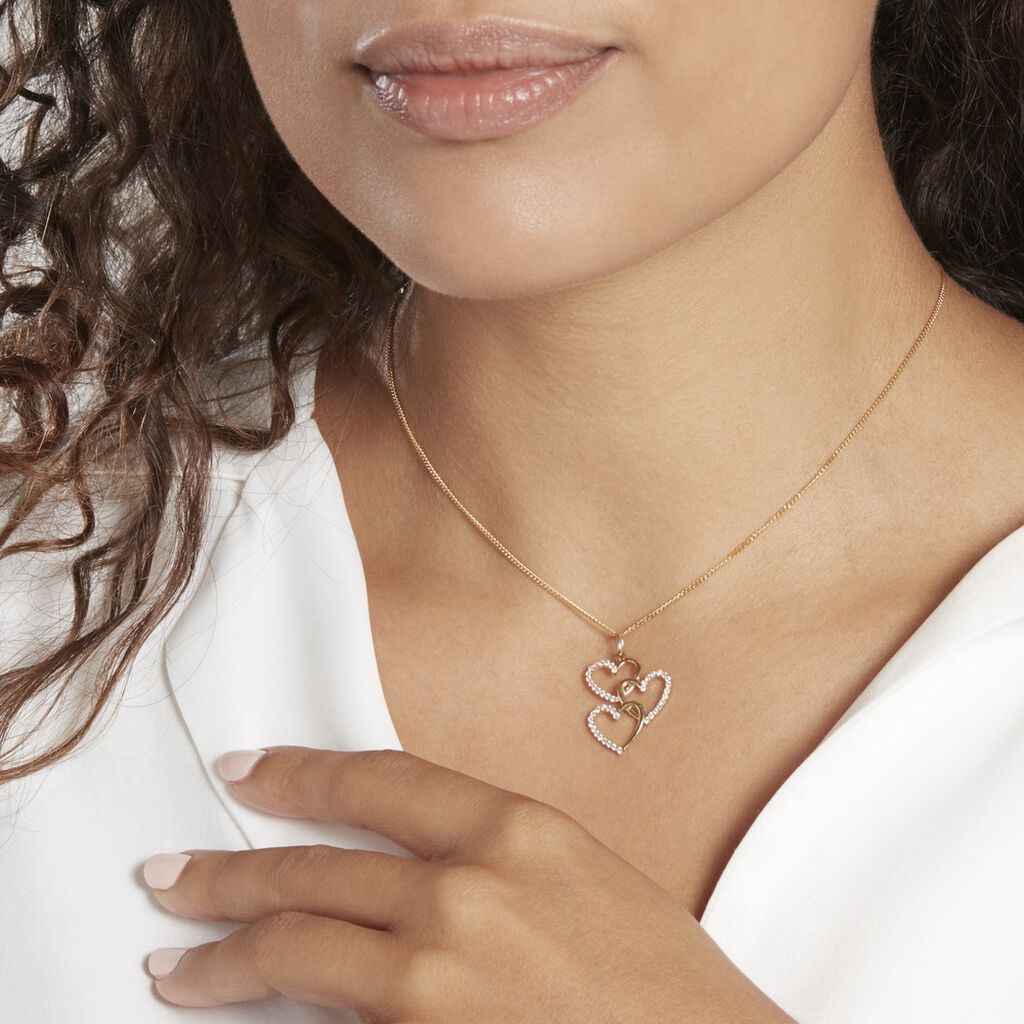 Pendentif Lovely Or Jaune Oxyde De Zirconium