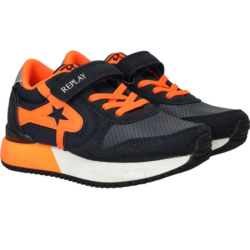 Replay Fiber JR 7 Sneakers Blauw Jongens