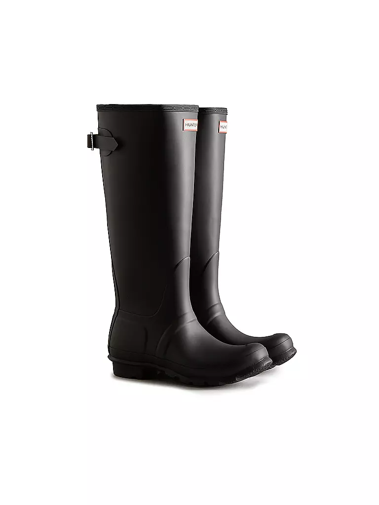 HUNTER BOOT Gummistiefel ORIGINAL TALL BACK ADJUSTABLE schwarz