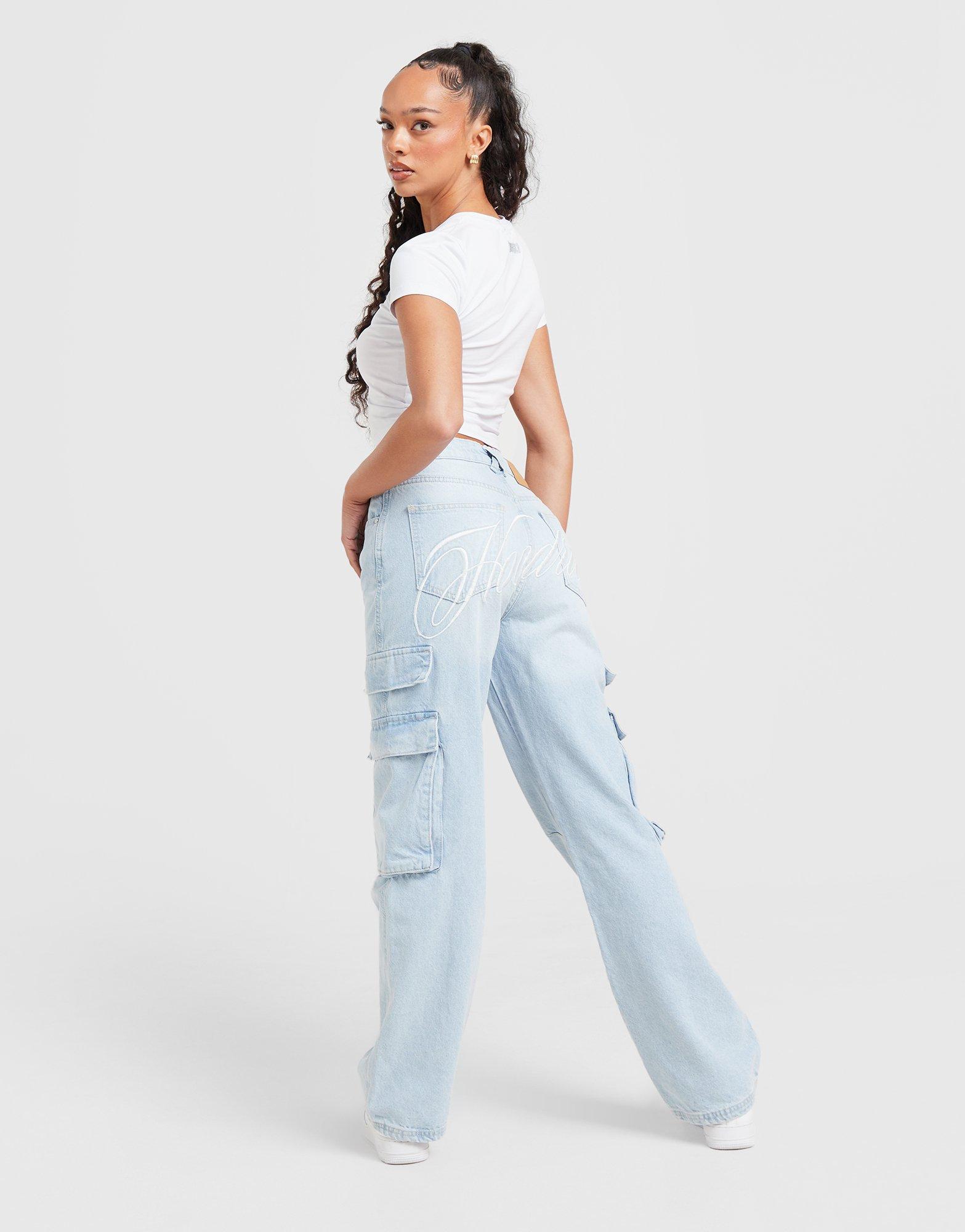 Hoodrich Jean Cargo Script Femme