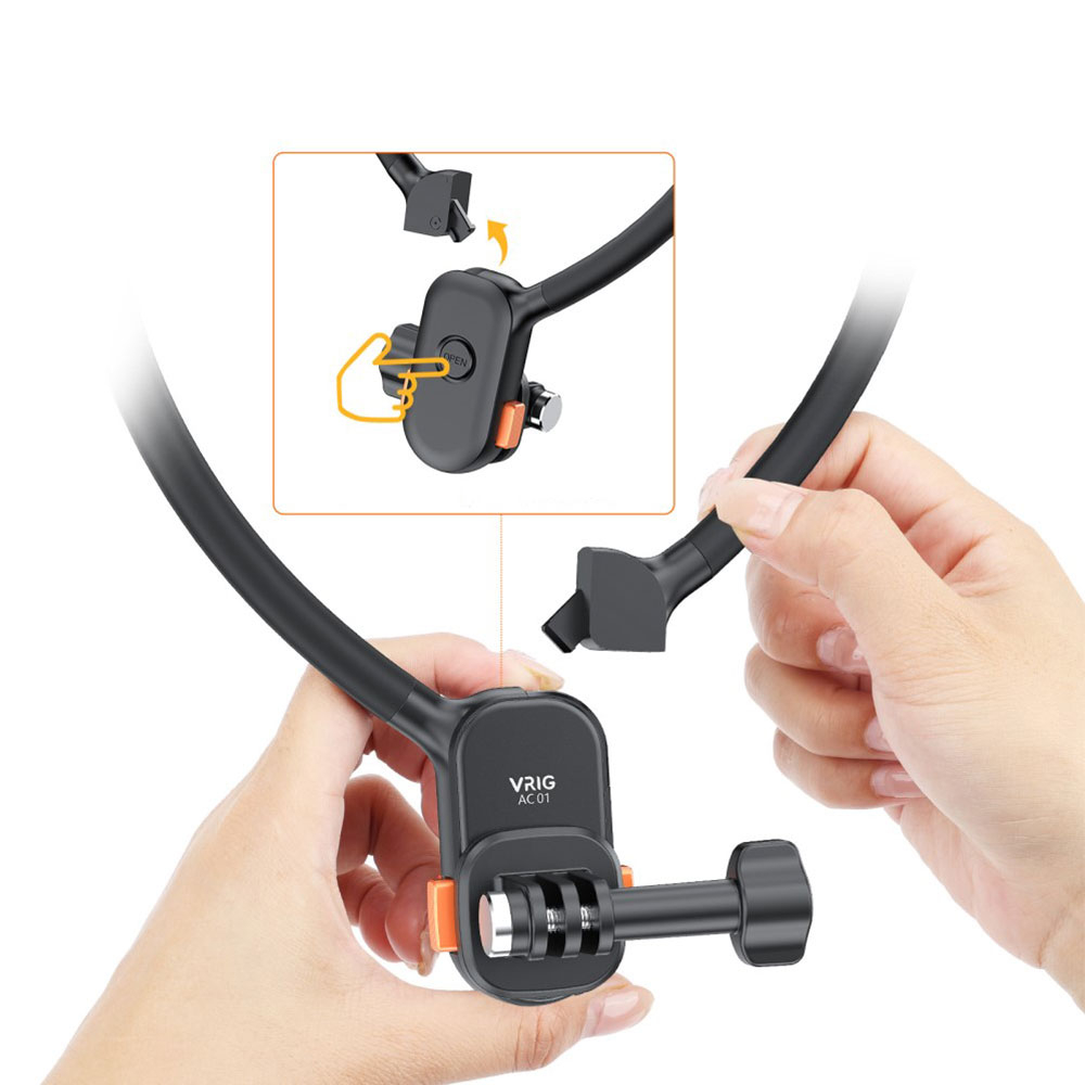 Magnetische Universal Nacken-Halterung für GoPro / Insta360 / DJI und weitere Actionkameras mit 1/4