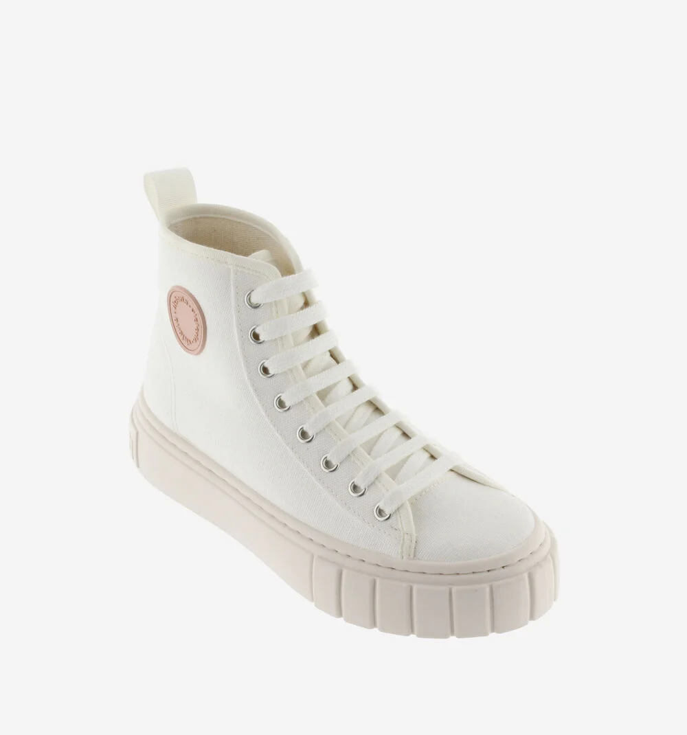 ABRIL BOTTINE TOILE Baskets montantes en toile avec patch pour femme CRUDO