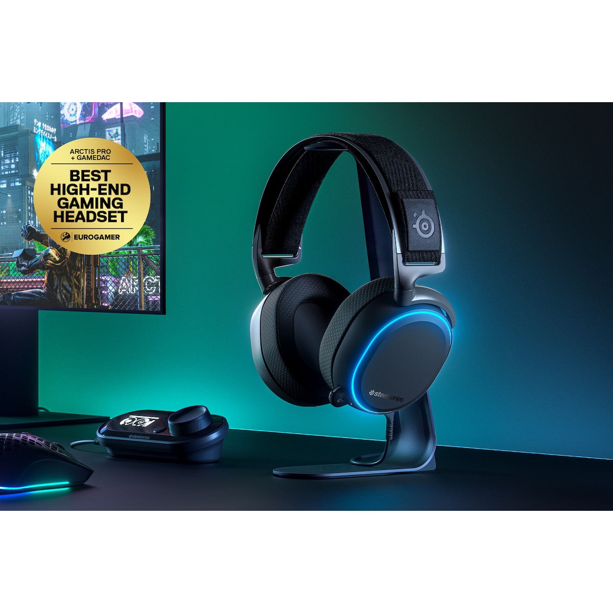 SteelSeries Arctis Pro gaming-headsett + GameDAC (sort)