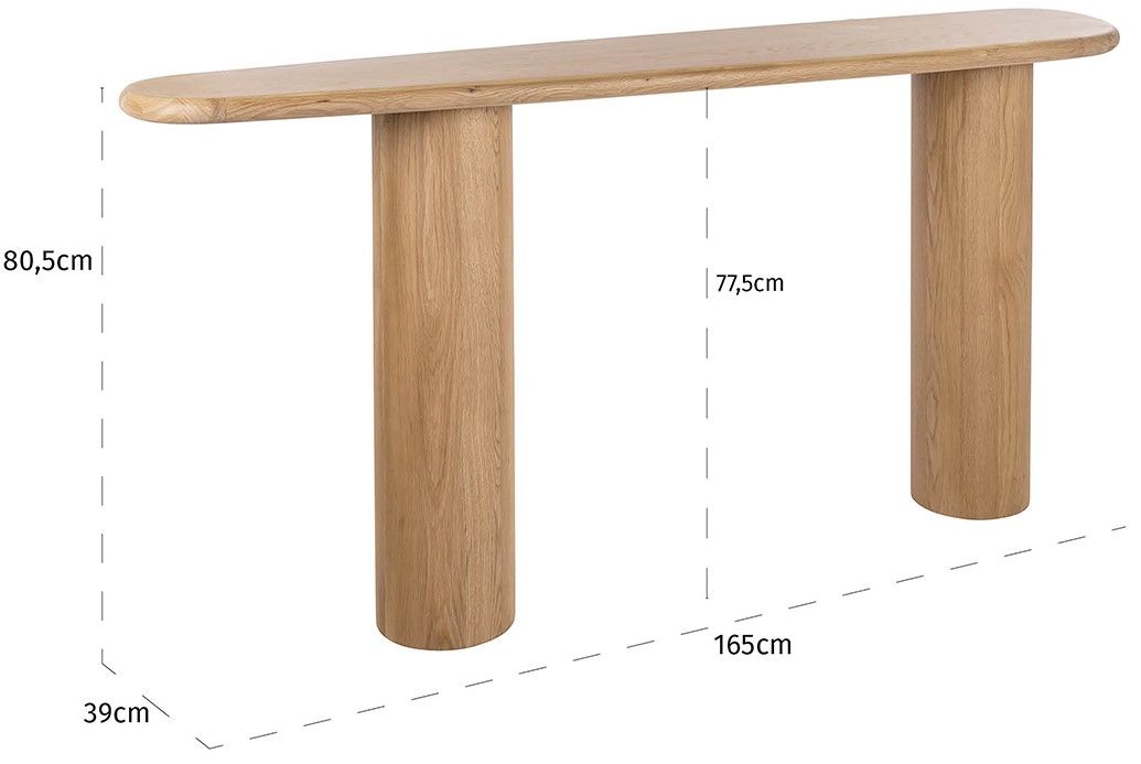 Wandtafel 212358 Oakley B165 x D39 x H80.5 cm