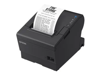 Epson TM T88VII (112) - Kvitteringsprinter - termisk linje - Rulle (7,95 cm) - 180 x 180 dpi - op til 500 mm/sek. - USB 2.0, USB 2.0 vært, LAN, seriel - skærer - sort