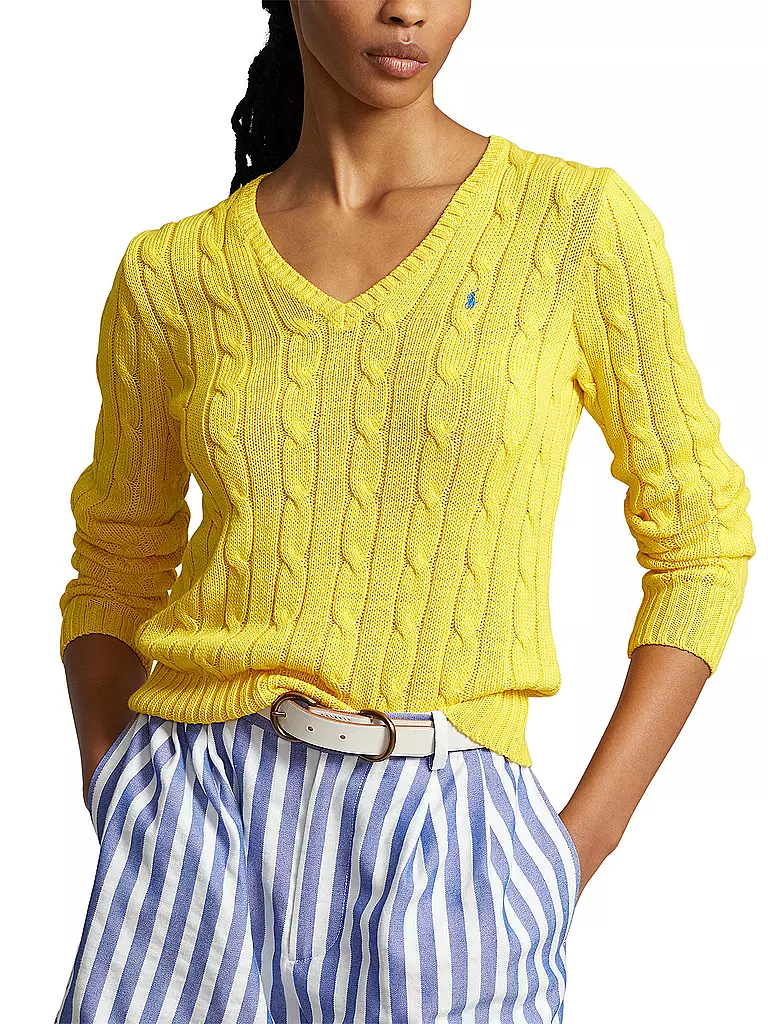 POLO RALPH LAUREN Pullover Slim Fit KIMBERLY gelb