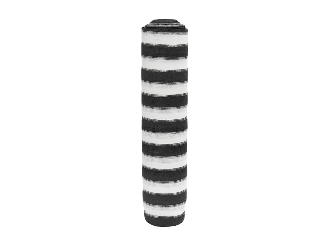 Filet brise-vue anthracite et blanc 1,5x50 m PEHD 75 g/m²