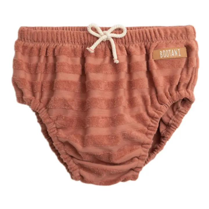 Bootani Bloomer Eponge Coton Bio Rayé | Terracotta