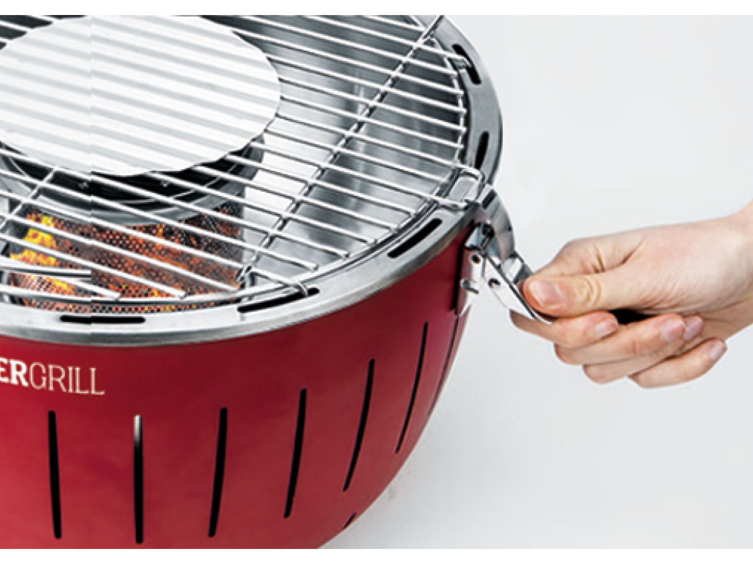 GRELHADOR DE MESA FLAMA 4006FL MASTERGRIL VERMELHO KIT