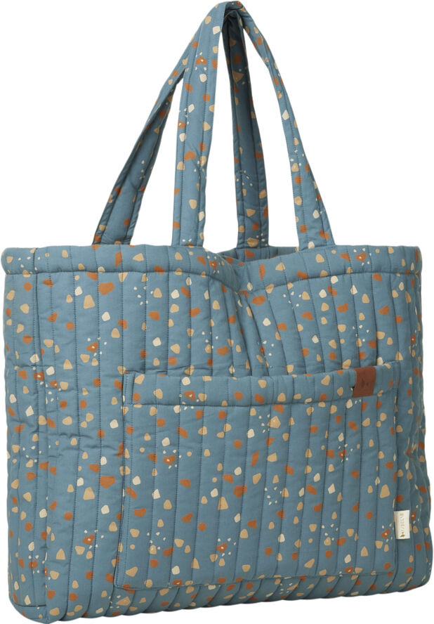Fabelab Quilted Tote Bag - Cobblestone Blue spruce