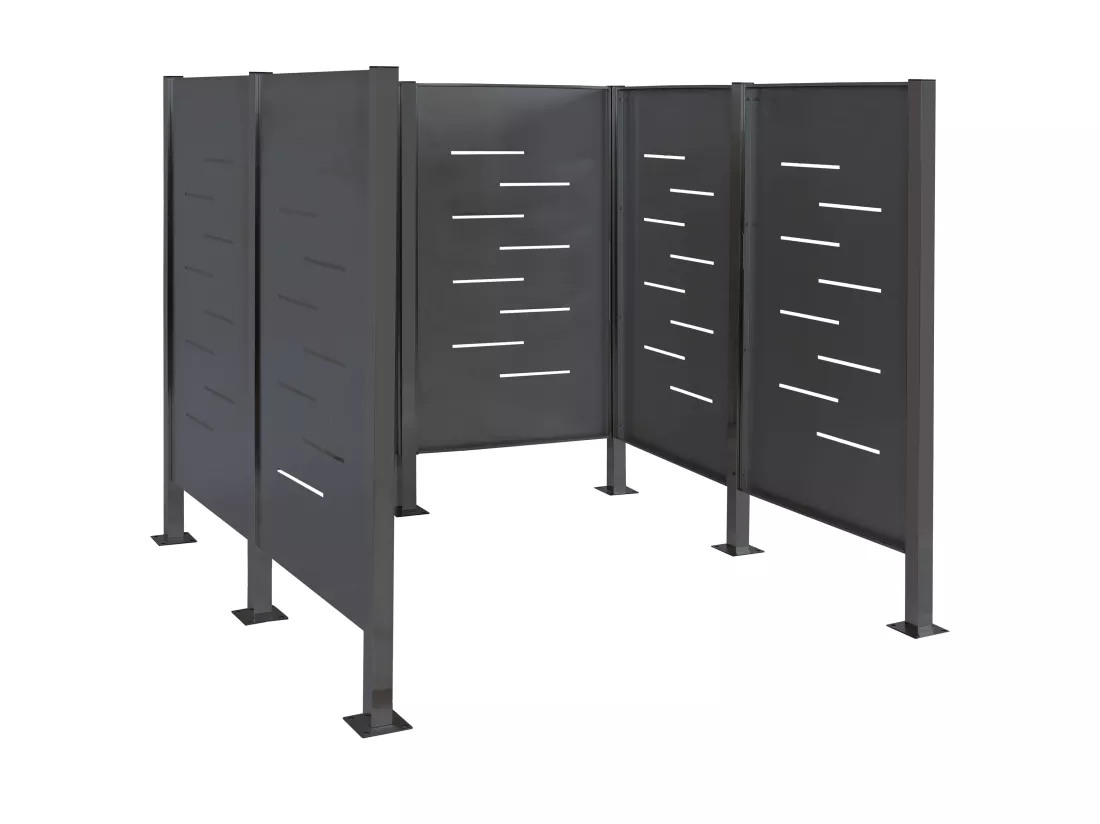 Clôture pour poubelles MCW-J55, anthracite