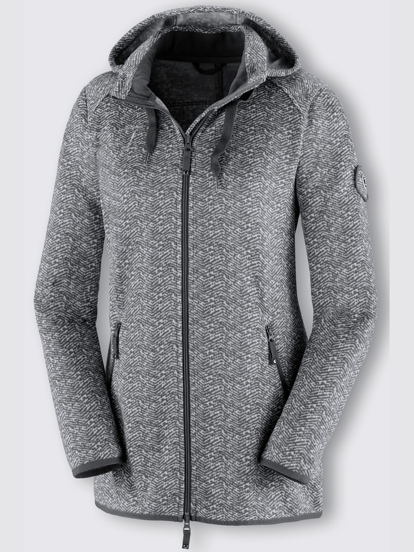 Veste polaire effet tricoté