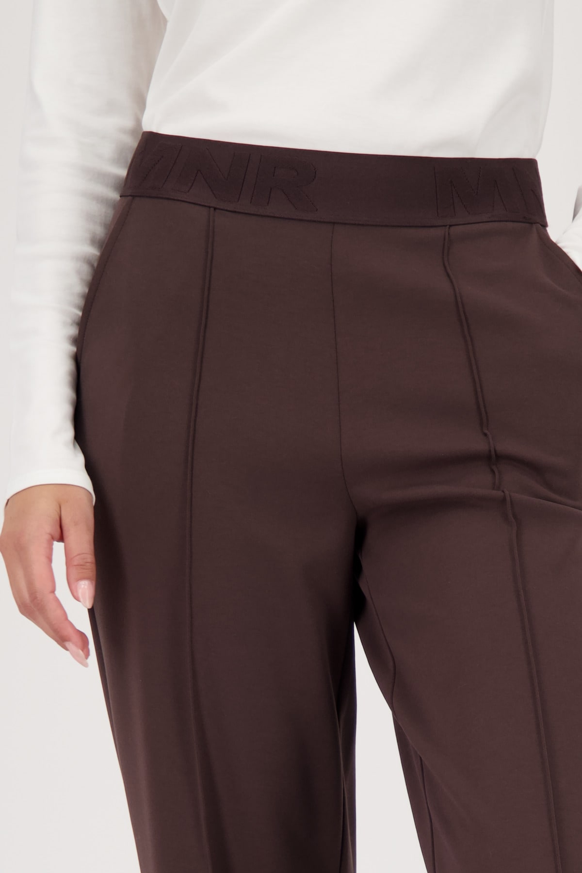 Monari Bügelfaltenhose  Regular fit mit elastischem Bund