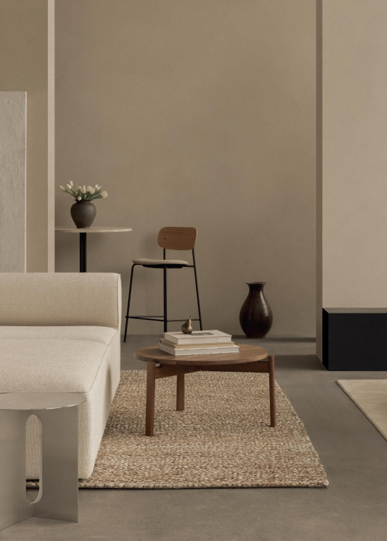 Audo Copenhagen Co Counter barkruk H97 zitting Siërra 0441 donker eiken