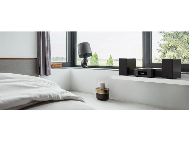 Denon Micro-HiFi Anlage CEOL N10 Schwarz HiFi Kompaktanlage mit Netzwerk- und CD-Player