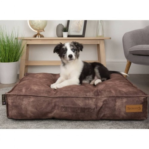 Colchão marrom escuro para cães