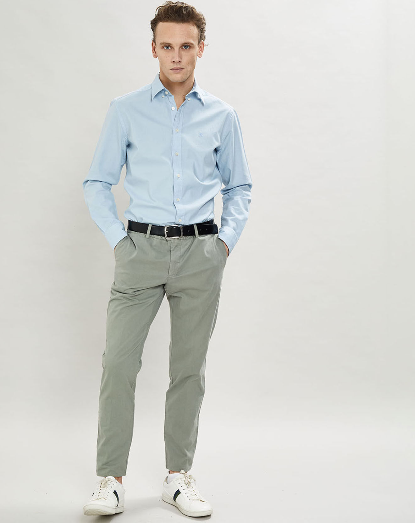 Hackett London Chemise Slim Fit Oxford bleu clair