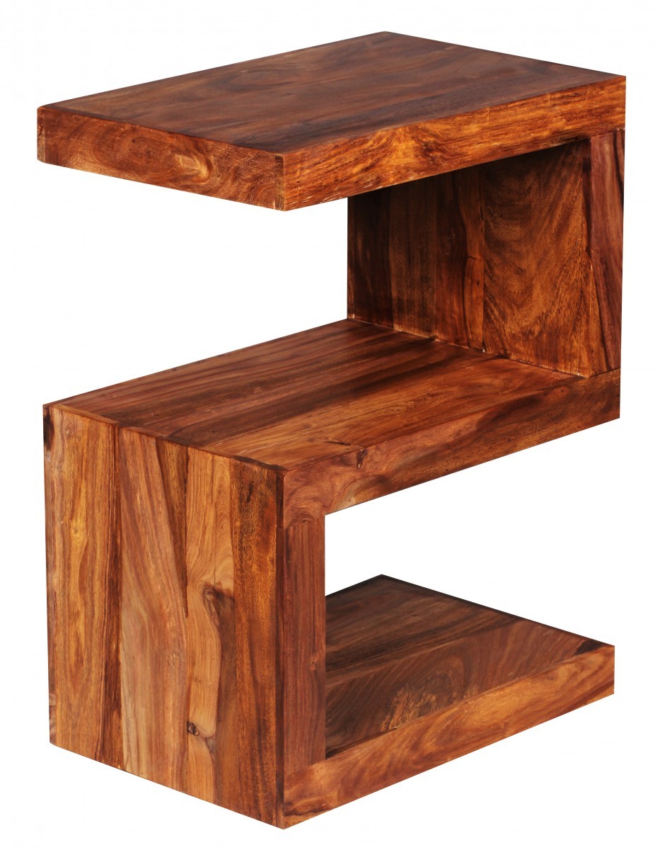 Beistelltisch - Sheesham massiv - 60 cm hoch