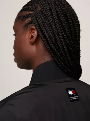 Jaqueta bomber acolchoada com logo tonal