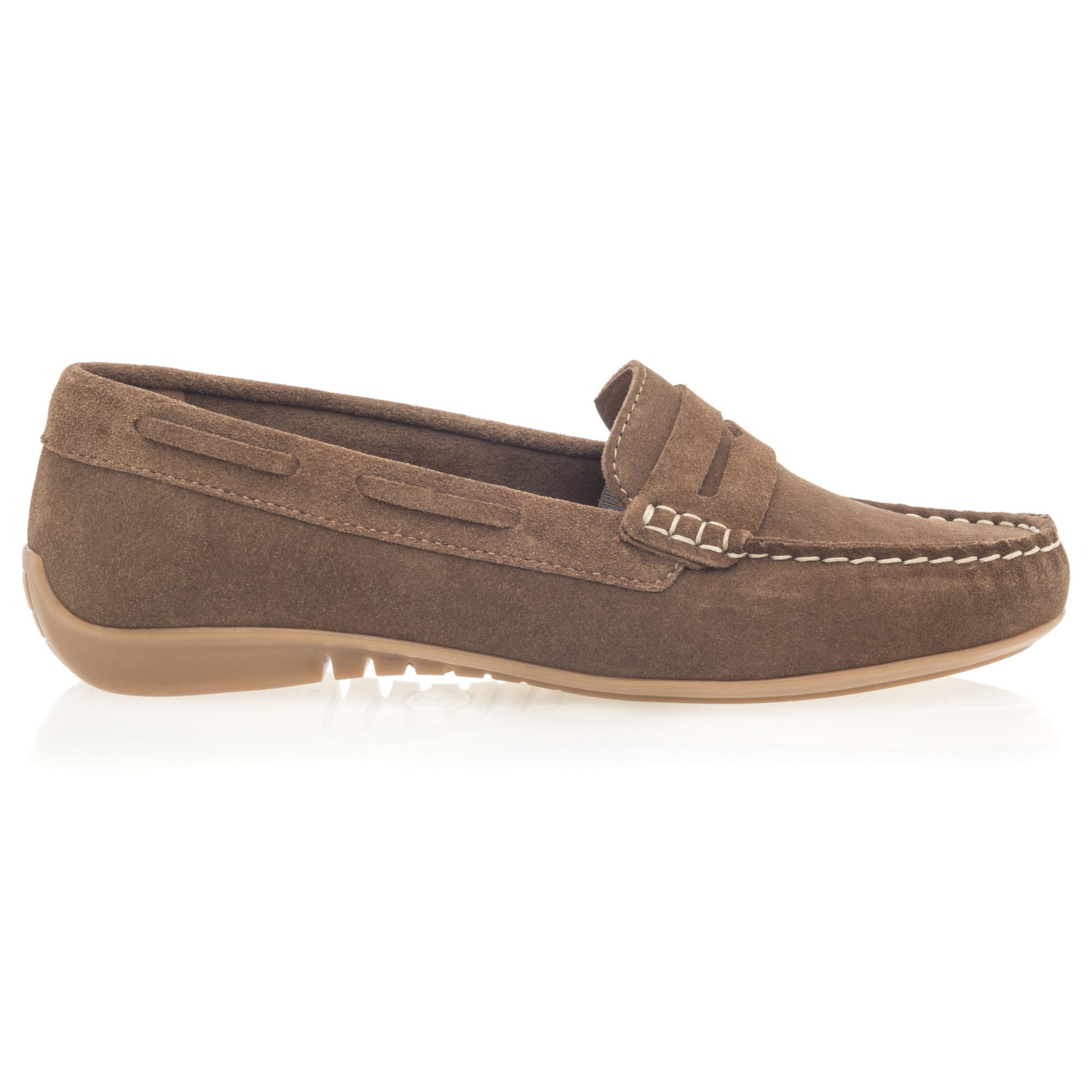Mocassins Femme en cuir taupe