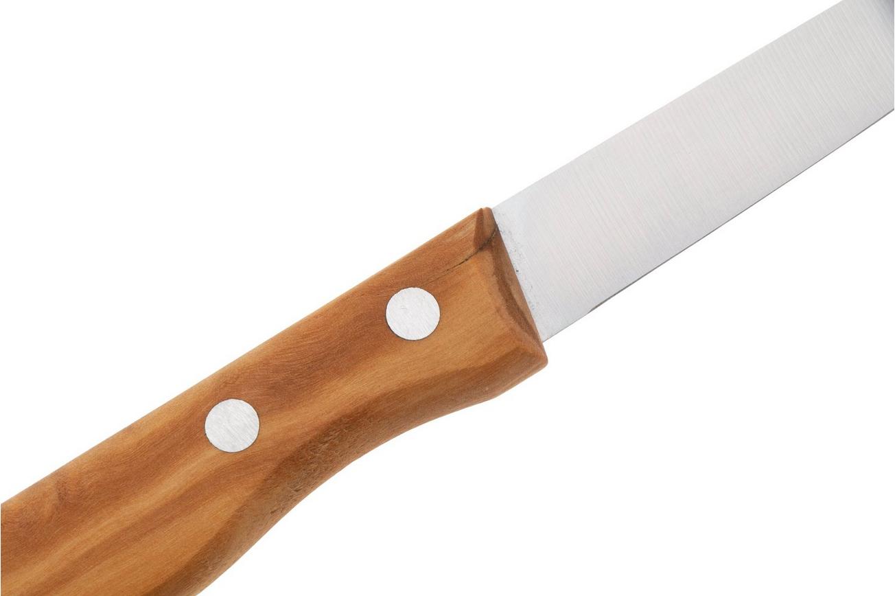 Knivesandtools Traditional Paring Knife, roestvast staal, olijfhout, 4-delige schilmessenset