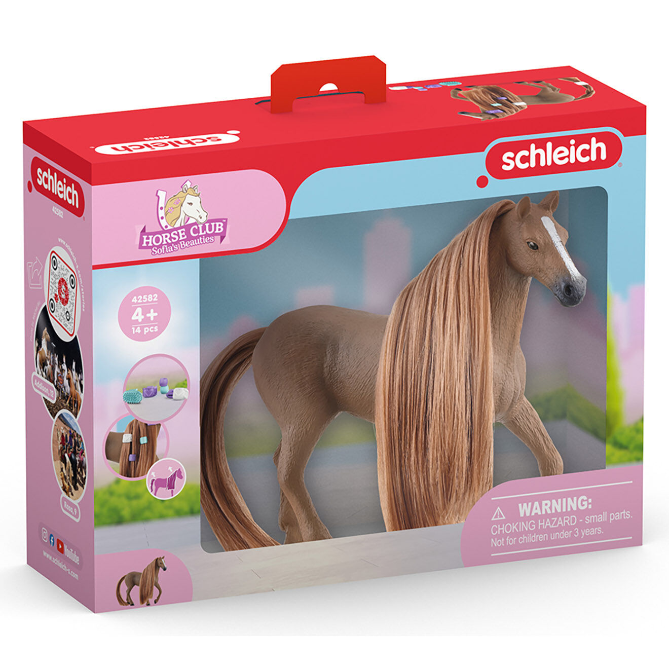 Schleich Jument Pur-sang Anglaise à coiffer multicolore