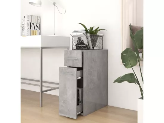 Armoire d'apothicaire Gris béton 20x45,5x60 cm Bois ingénierie