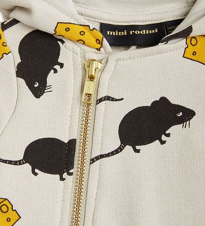 Mini Rodini Strampler - Maus - Light Grey