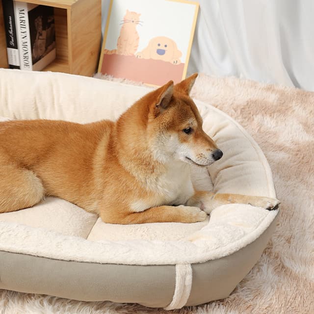 Ruskind Flannel Nest Hundeseng Pet Bed Mat Grå M