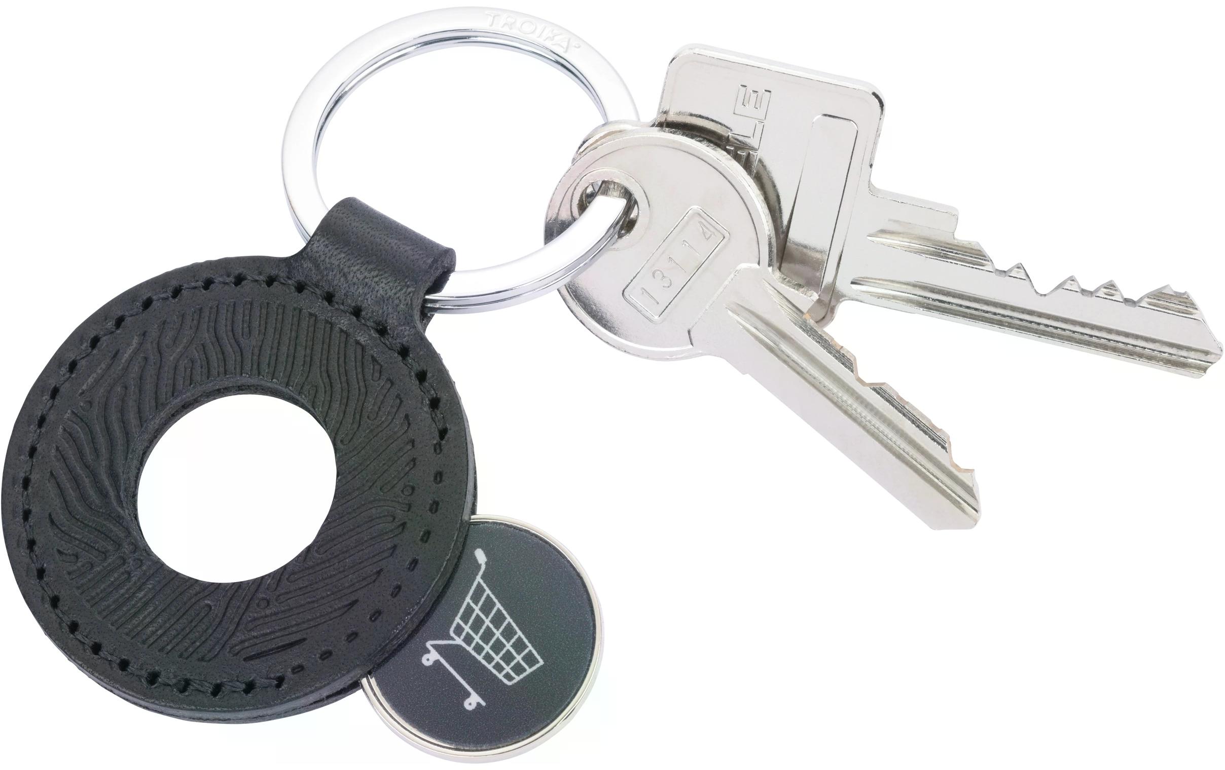 Schlüsselanhänger Coin Adventure SchwarzAnhänger mit Einkaufswagenchip