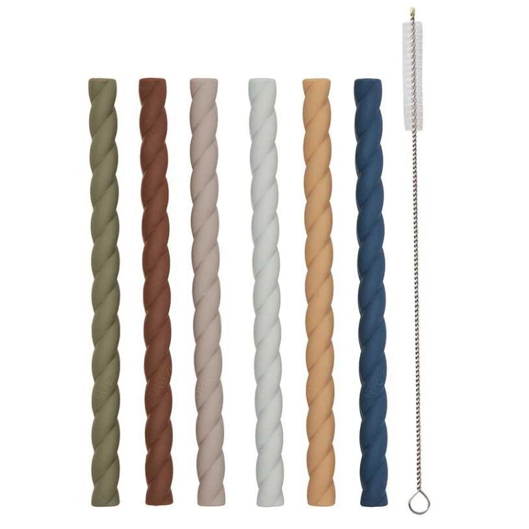 OYOY Mellow rietjes set van 6 Caramel, Blue