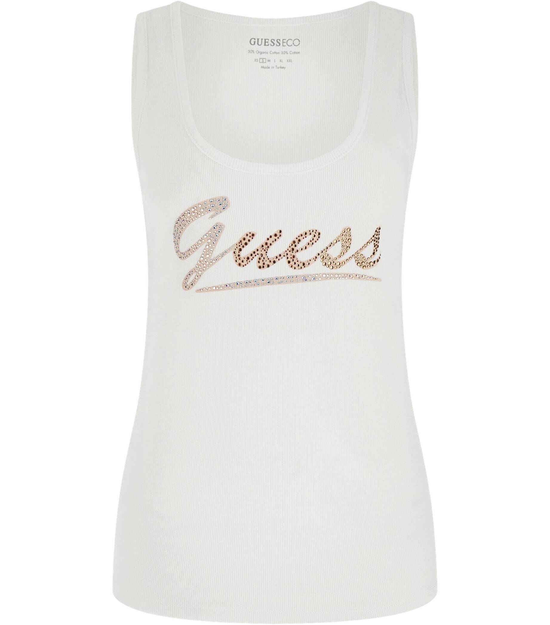 Guess| Damen Tanktop mit Strass-Logo