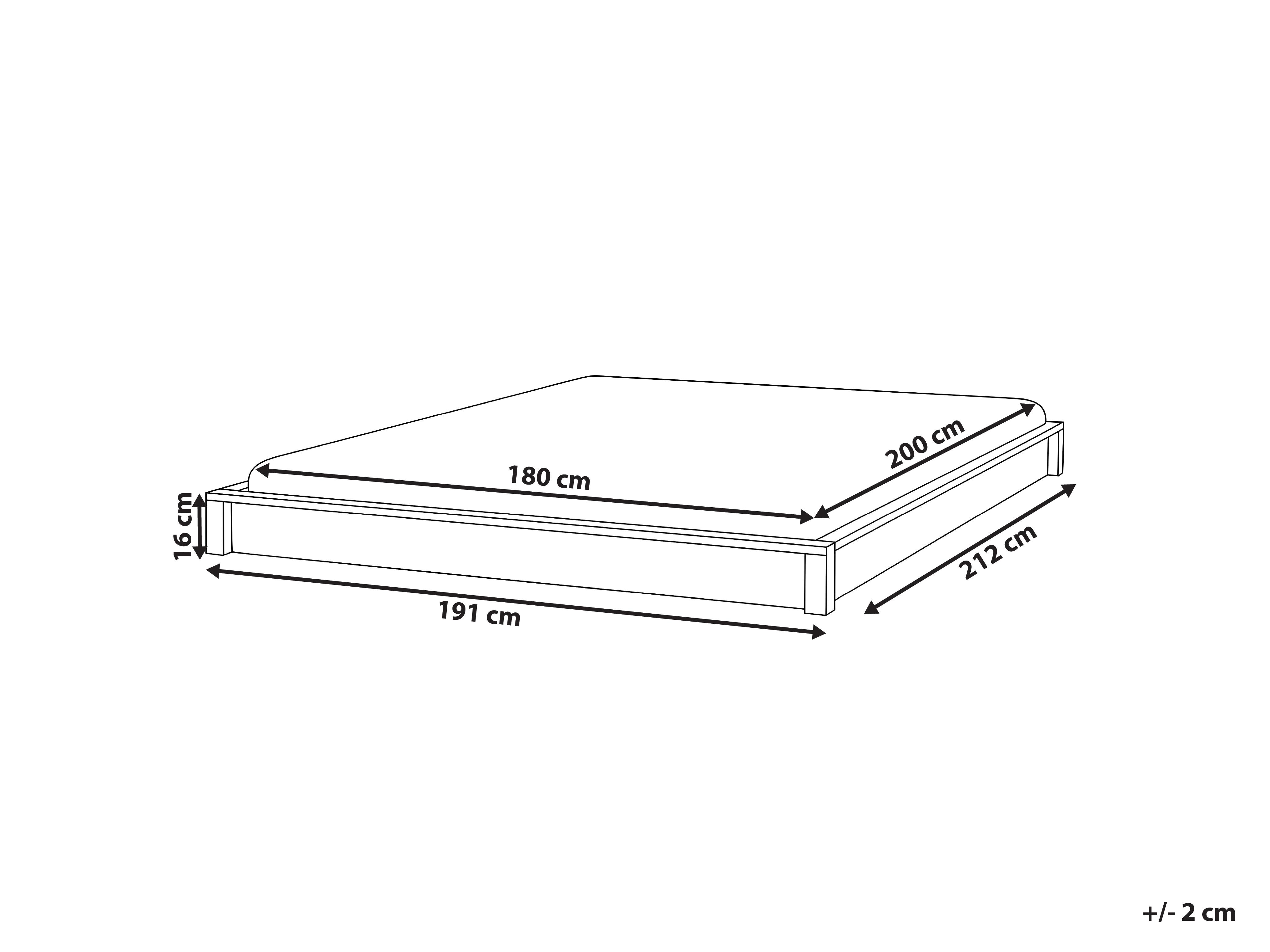 Bed zonder hoofdbord Hout ANTRAS 180 x 200 cm Donkerbruin
