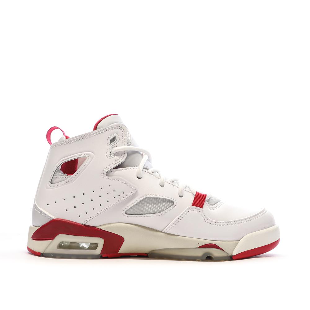 Nike Baskets Blanches/Rouges Garçon Nike Jordan Fltclb 91